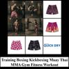 Shorts Leopard Leo Thunder Flower Fire Flame 3D Print Training Muay Thai Kickboxing Boxing MMA Unisex Gym Fitness Workout Quick Dry Elastic Waist