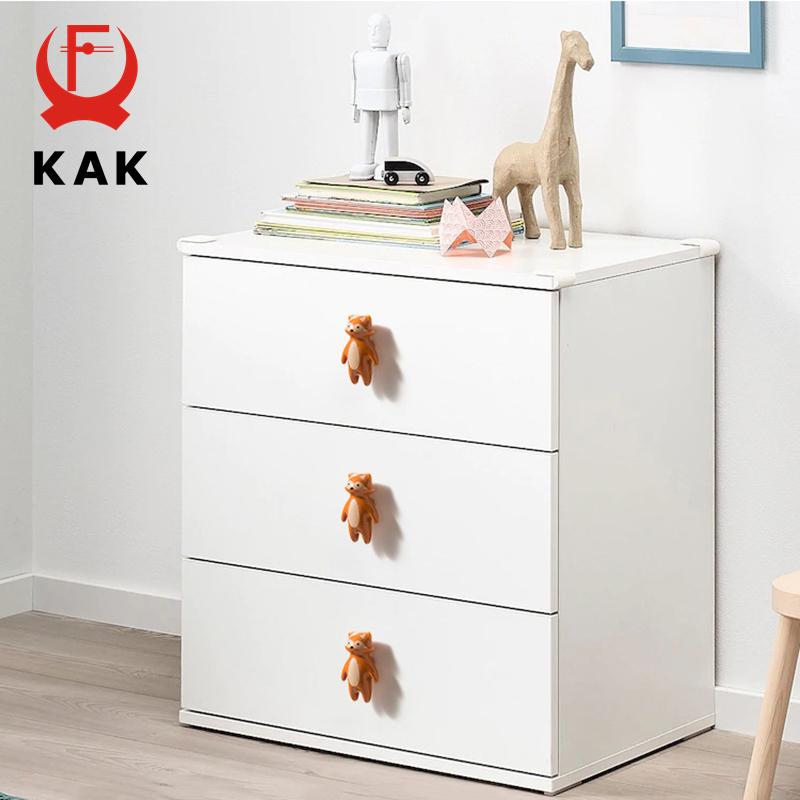 KAK Ceramic Furniture Knobs and Handles Cartoon Colorful Cabinet Knobs for Kids Room Kitchen Handle Door Hardware