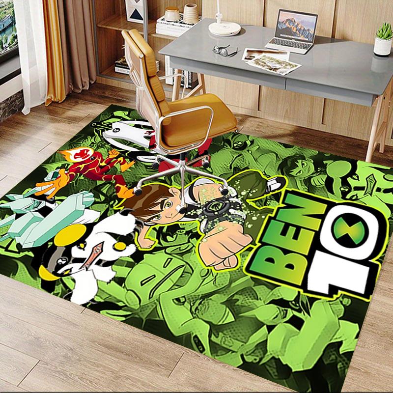 1pc Ben Alien Force Carpet for Playroom Bedroom Living Room Sofa Home Decor,kids Game Area Rug Non-slip Floor Mat Y73022