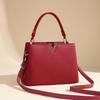 Sophisticated Pu Water Bucket Handbag With Zipper Closure And Inner Divider For Office And Casual