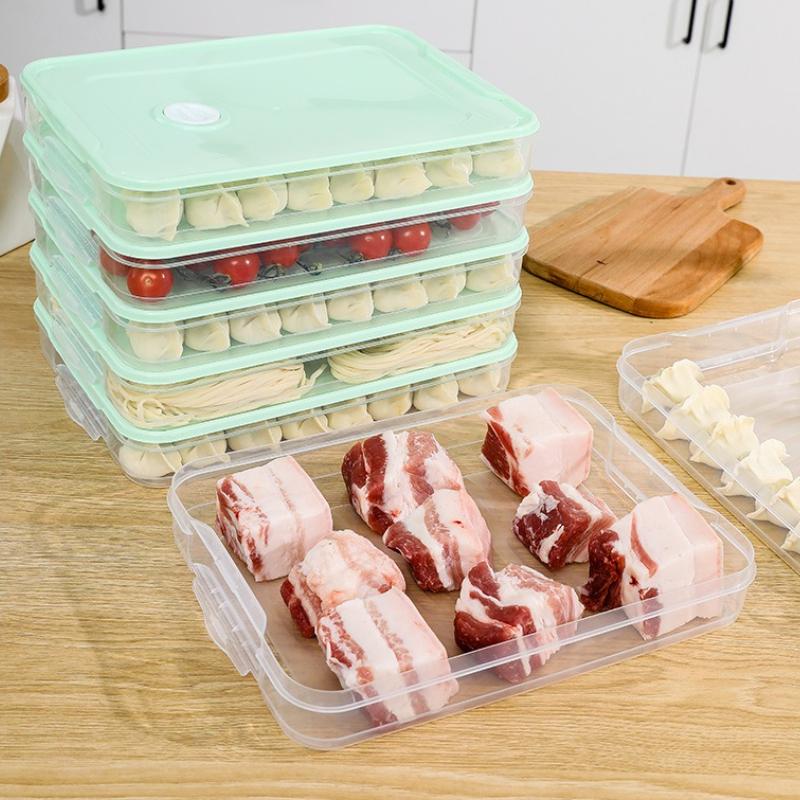 Preservation Storage Multi-layer with Lid dumpling forming machine Home Food Grade Dumplings, Chaotic Freezing Refrigerator, Egg