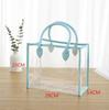 Waterproof Transparent Gift Bag Large Capacity Portable Women Shopping Bags with PU Handle Lightweight