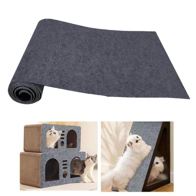 Trimmable Cats Scratcher Mat with Adhesive Backing for Versatile Furniture Cover Cats Scratching Pad