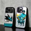 E-San Jose Sharks Pouzdro na telefon pro iPhone 17,16,15,14,13,12,11 Plus,Pro Max,XS,Barevné stříbrné pouzdro na telefon