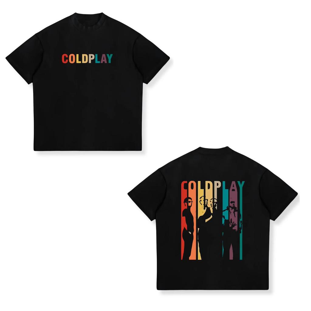 2026 Coldplay London Tour Crew Neck Unisex Cotton T-shirt, Harajuku Style Summer Casual Fashion T-Shirt