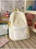 Schoolbag summer fresh blue and white grid small polka dot backpack soft cute puppy embroidery sweet age-reducing student party travel small backpack