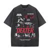 Tv Play Washed Vintage Dexter Morgan Graphic Tshirts Mens Women Clothing Casual Short Sleeve T Shirts Fashion Gothic Tshirt
