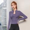 Sunscreen clothing Spring Internet celebrity fitness jacket women's zipper slim-fit quick-drying long-sleeved tight sports yoga clothing top