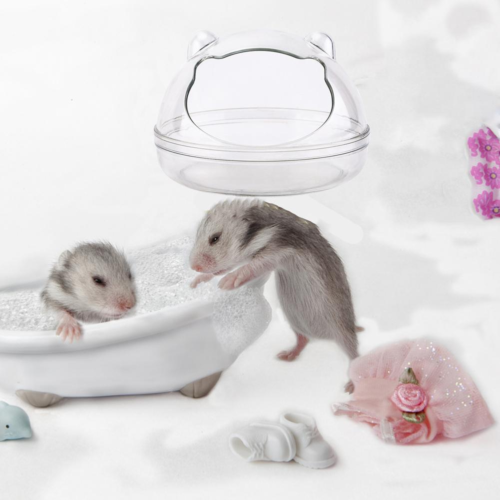 Multipurpose Pet  Transparent  Bathroom Cartoon Shape Detachable Anti-splash Observation Bathtub Toilet For Hamster Small Animals