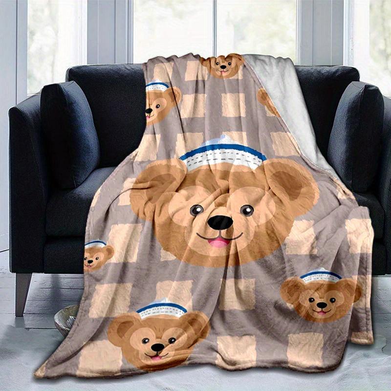 1pc, Duffy (2) Cozy Flannel Throw Blanket Perfect Gift for Bedroom, Living Room, Travel, Camping, Car