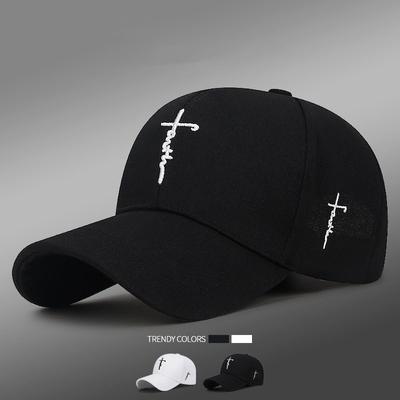 Embroidery English Cross Casual Baseball Cap Men's Women's Youth Adjustable Hat