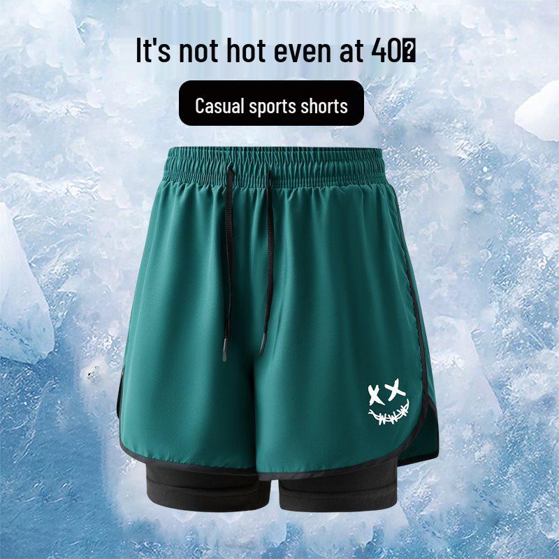 

Unisex Quick-Drying Three-Quarter Running Shorts - Anti-Exposure Summer Sports Style S