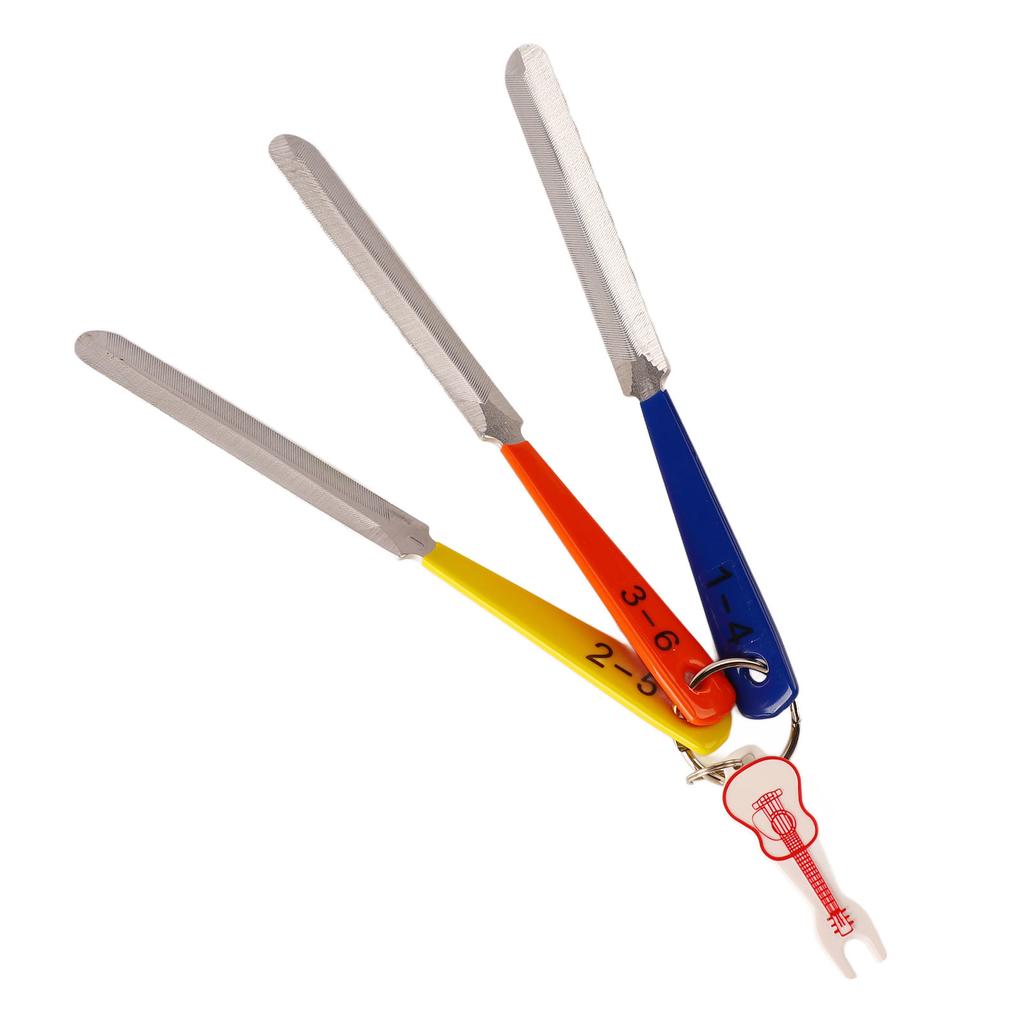 Gitarrsadelspårningsfil Rostfritt stål Elgitarrsadelfilset Bärbar Stränghöjd