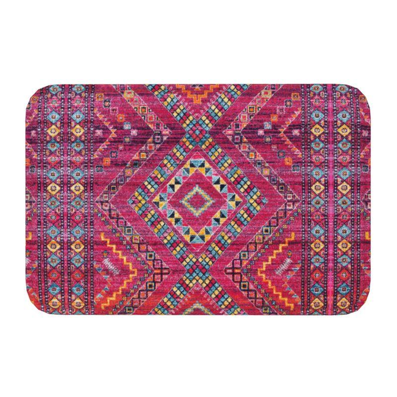 Tapis de Porte d'Entrée Traditionnel Antique Style Marocain Coloré Oriental Antidérapant Intérieur Imperméable Tapis de Porte Bohème Tapis de Sol Tapis 40cmx60cm
