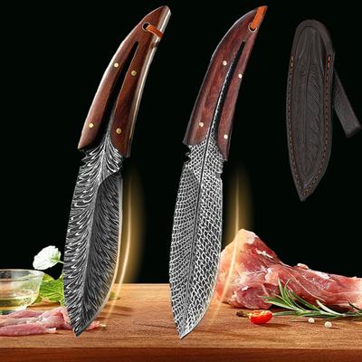 Professional Kitchen Knives with Knife Sheath Stainless Steel Boning Knife Vegetable Cutter Fruit Paring Knife for Hobby Knife