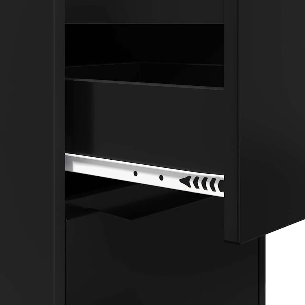 Storage Cabinet Black 40 x 48 x 105 cm Particleboard