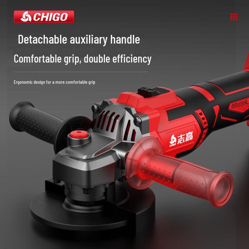 Chigo Cordless Brushless Angle Grinder CN Plug (adapter Included)