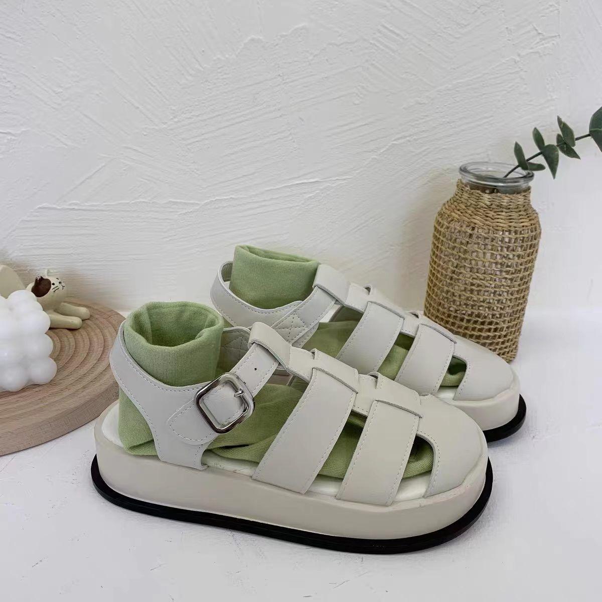 

Fashion Women s Sandals Hollow Out Platform Ladies Shoes for Women Buckle Strap 2025 Summer Fashion Designer Female Sandals Woman Sandal 35 бежевый