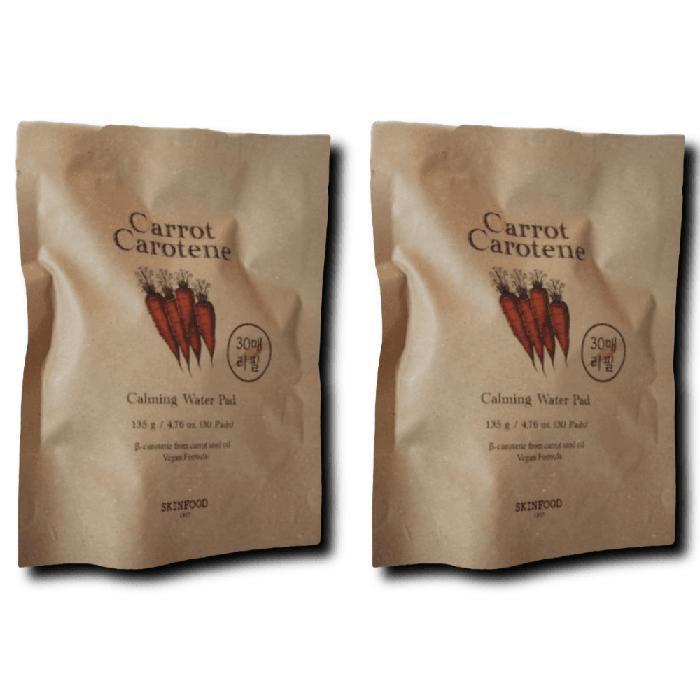 Skinfood Carrot Carotene Calming Water Pads 30-Sheet Refill (2 Packs) (41940360) 2 packs of 30 refills