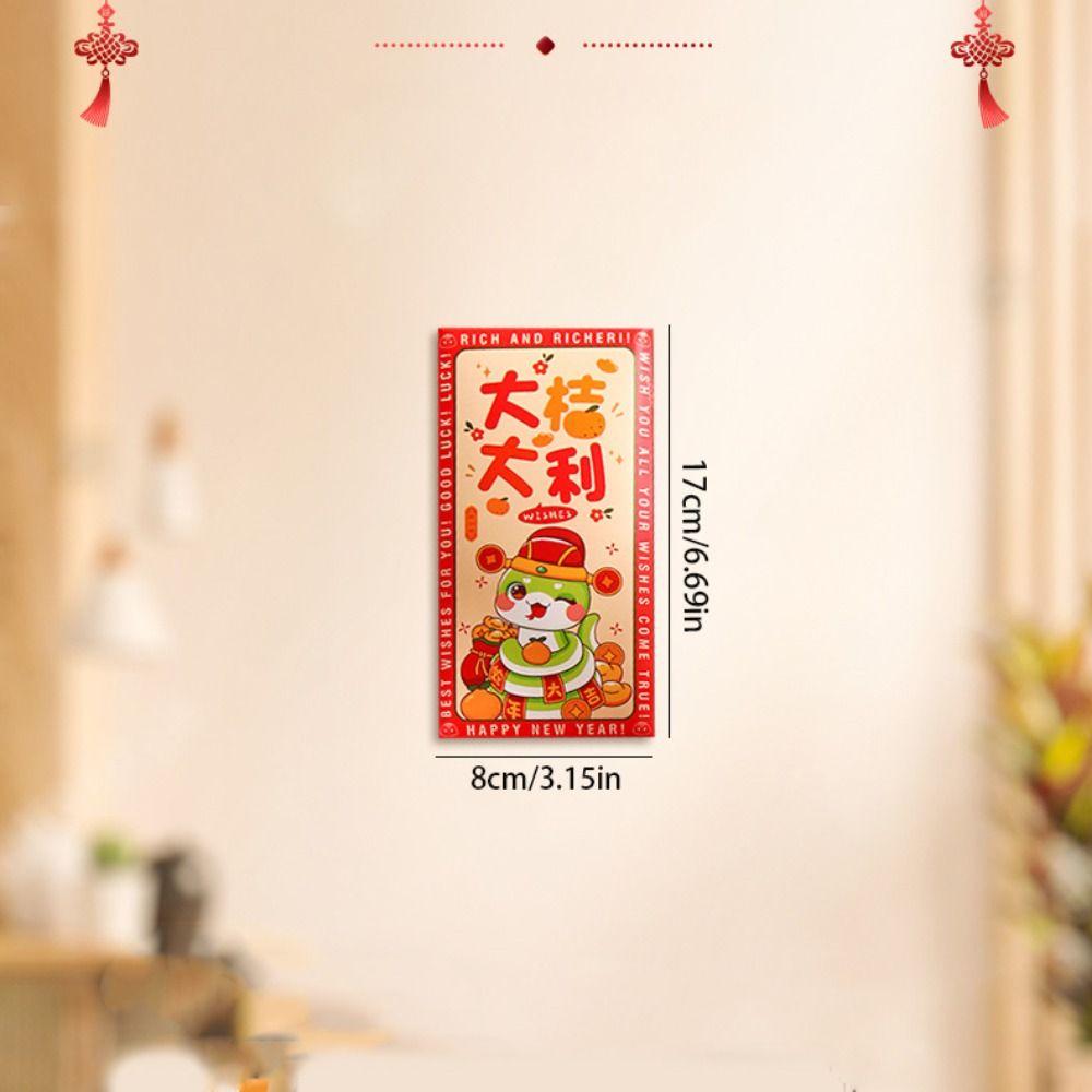 Traditional 2025 New Year Red Envelopes Cartoon Lucky Money Pockets  Wedding Birthday