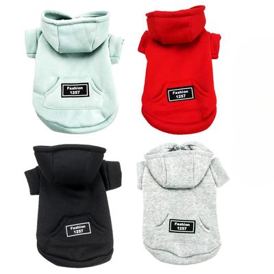 Hund Høst- og Vinterklær, Kåper, Kjæledyr-Hettegensere, Små og Mellomstore Hettekledde Tobeinte Klær for Katter og Valper
