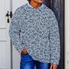 Men's Casual Long Sleeve Button Down Shirt with Leopard Print for Spring and Fall