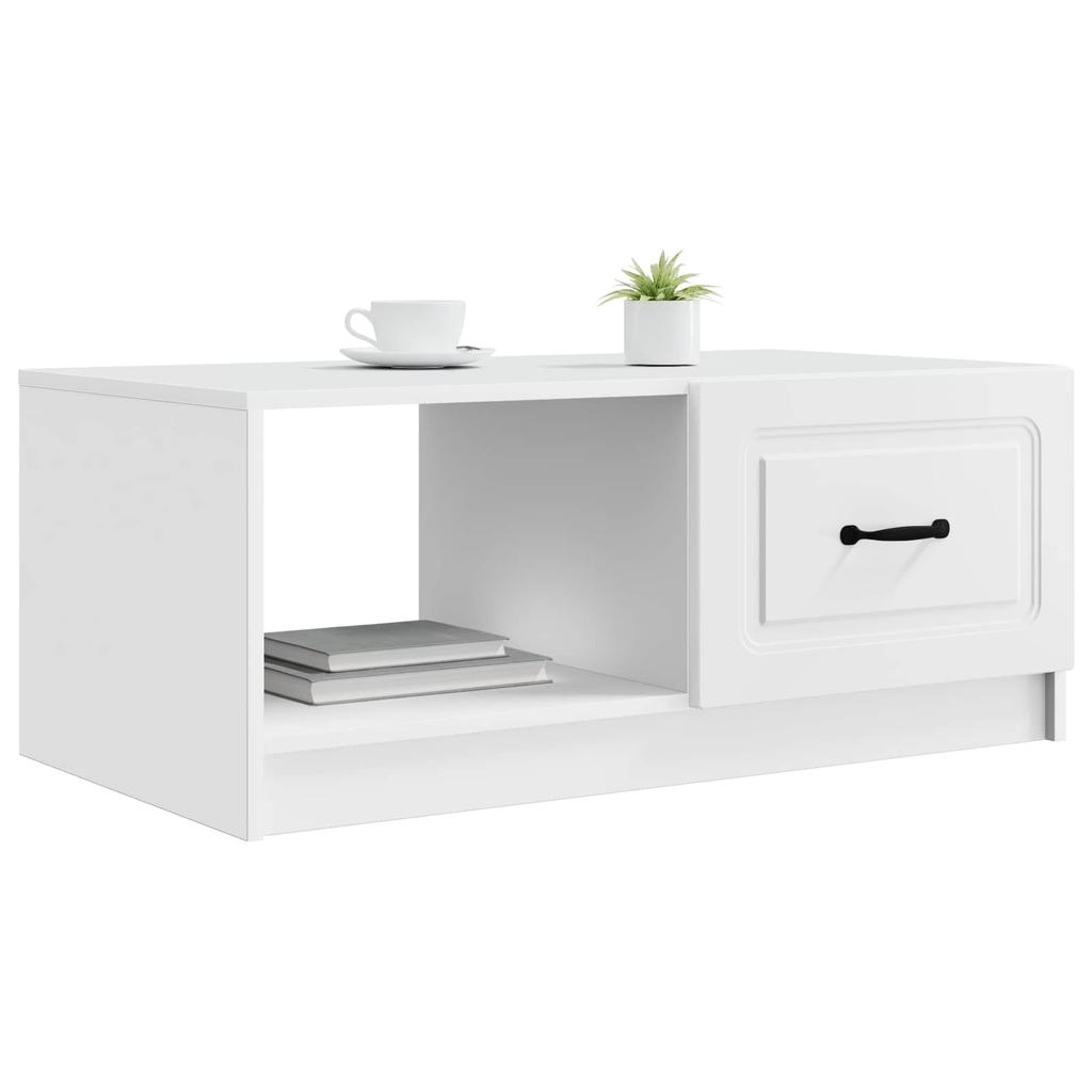 White Coffee Table 90 x 50 x 37 cm Particleboard