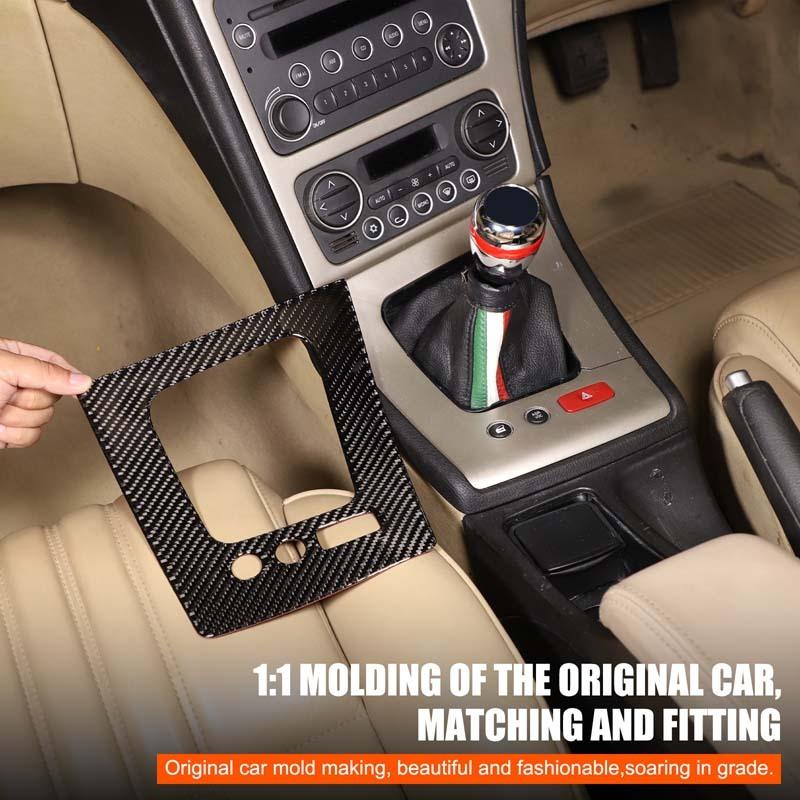 Interior Car Accessories For Alfa Romeo 159 2004-2011 Soft Carbon Fiber Center Control Gear Shift Panel Frame Cover Trim LHD RHD