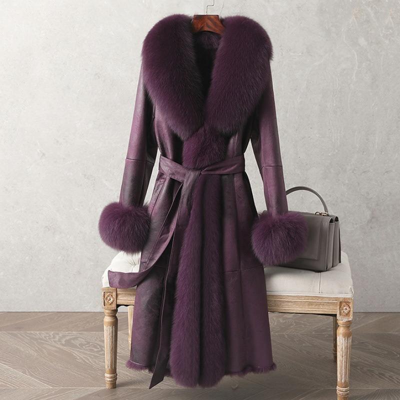 

Длинное пальто из искусственного меха кролика, женское зимнее новое приталенное пальто из искусственного меха лисы 4XL recommends 70kg-75kg