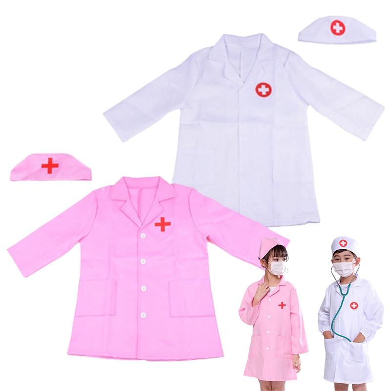 Halloween Doctor Kids Nurse Cosplay Costume Uniform Set Role Play Party Carnival