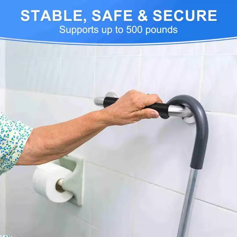 1Pc Grab Bar For Bathtubs And Showers 304 Stainless Steel Silicone Anti Slip Bathroom Safety Handle For Elderly Senior