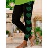 Damen Leggings Vintage Mode Lässig Knöchellang Hoher Bund Glitzerndes Herz Muster Thermisch Warm Weich Atmungsaktiv Mikroelastisch