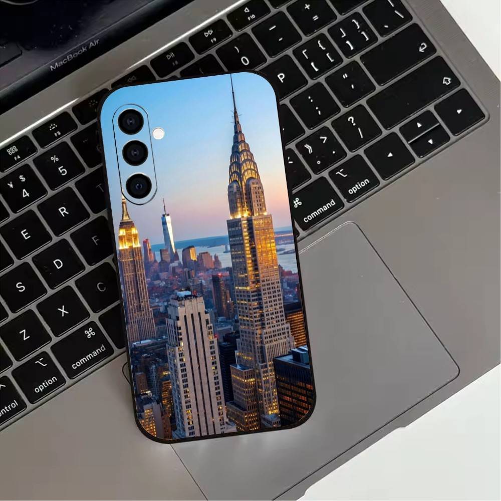 

N-New Y-York C-City Photo Phone Case For Samsung Galaxy A73,A72,A71,A70,A53,A52,A51,Soft Silicone Black Cover Samsung a70