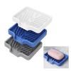 Silicone Soap Holder Self Draining Soap Bar Holder Kitchen Soap Dish Sponge Tray Counter Caddy Organizer For Dish Soap Dispenser