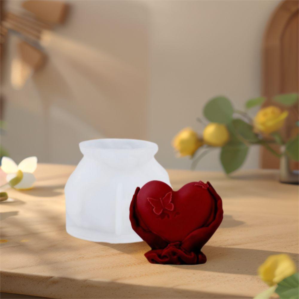 Heart Shape Butterfly Candle Mold Silicone Love Candle Mold Valentine's Day Mold  Anniversary
