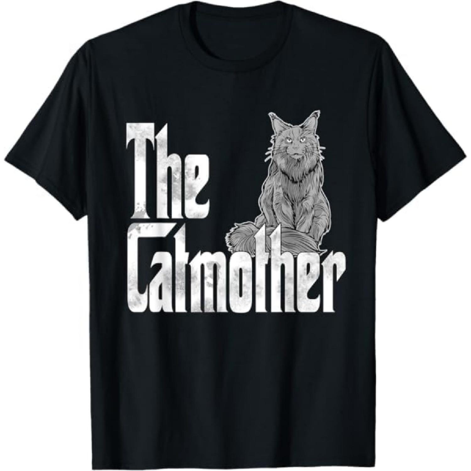 Cat Mom The Catmother Maine Coon Cat Mother Kitty Mommy T-Shirt Mali Mens Womens Tank Top Sweatshirt Hoodie 733 Black S