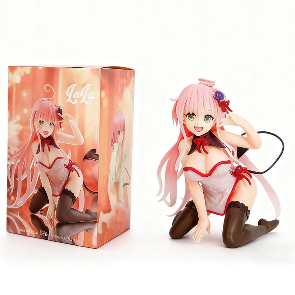 Auf Lager Schreibtisch Niedlich Lala Satalin Deviluke Cheongsam Ornamente Puppen Anime Actionfigur Spielzeug Geschenk Modell Weihnachtsgeschenke