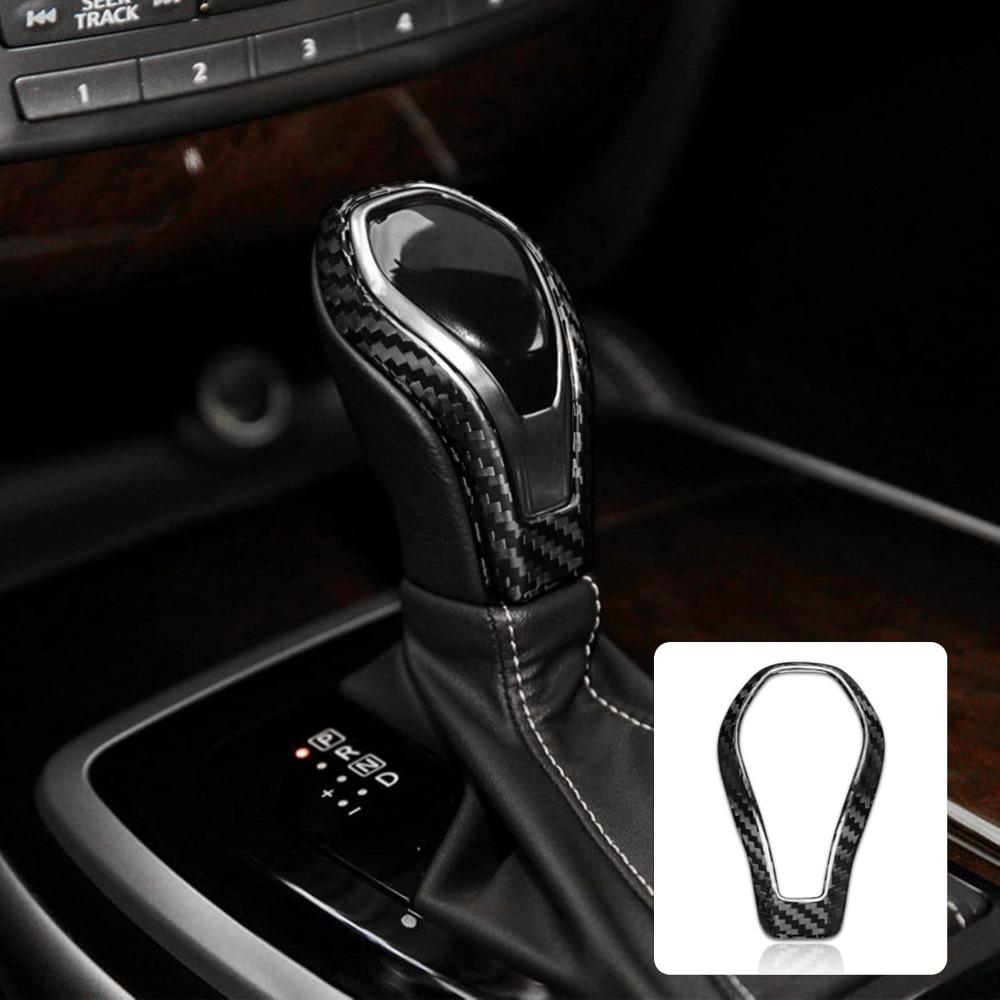 Carbon Fiber Trim For Infiniti Q50 Q60 QX60 QX80 2018-2022 Gear Shift Knob Protector Cover Car Interior Decoration Accessories