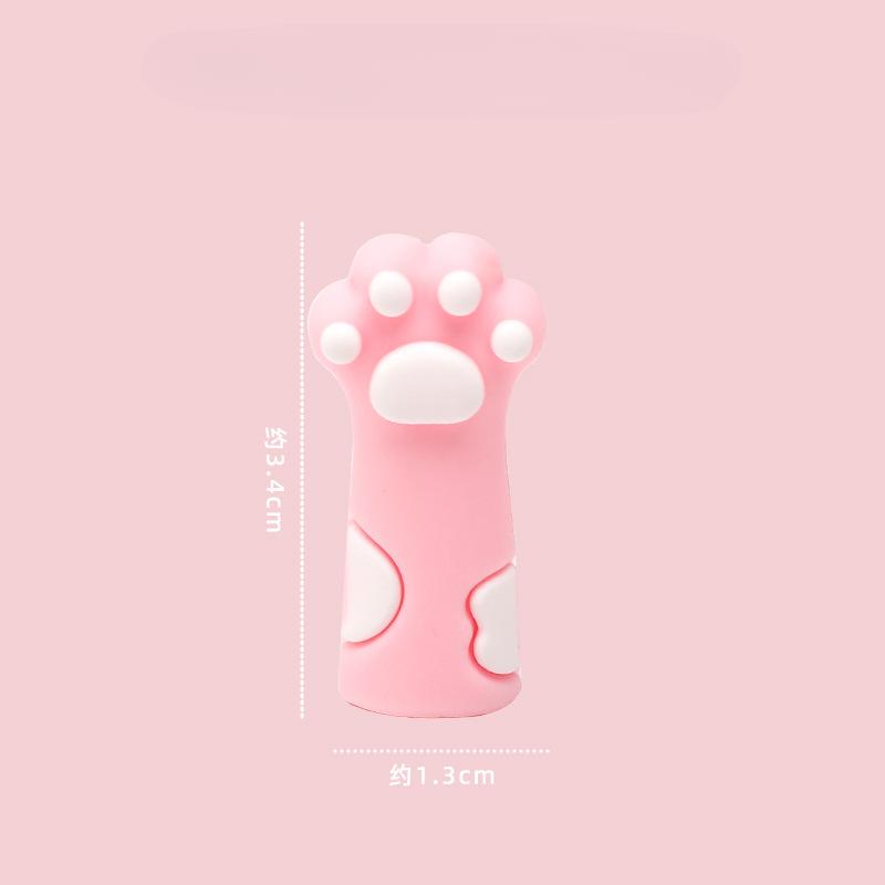 Cute Cat Paw Knitting Needle Stoppers Needles Point Silicone Protector Anti-shedding Cap DIY Weave Tool Sewing Accessories