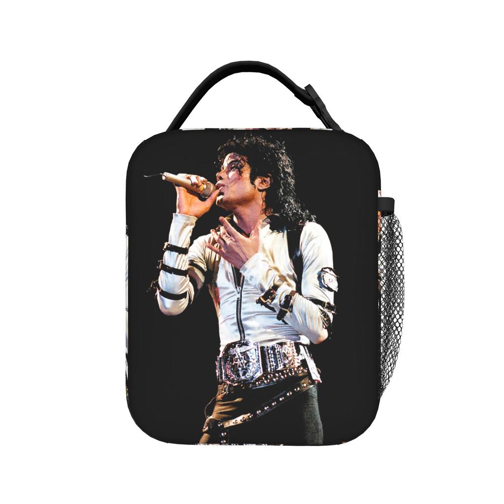 Michael Jackson Śpiewający na żywo Bad World Tour 1988 Torba na lunch Zabawny pojemnik na lunch dla kobiet Torba termoizolacyjna Niestandardowa termiczna torba na zakupy Torebki