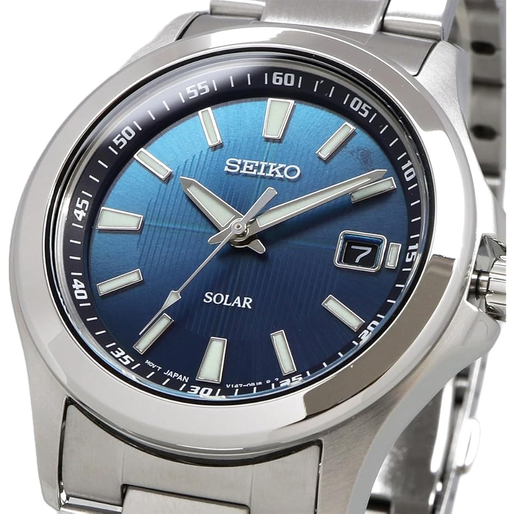 Seiko SEIKO Solar-Quarz-Uhr SBPN071 Silber Blau Herren [Inländisches Originalprodukt]