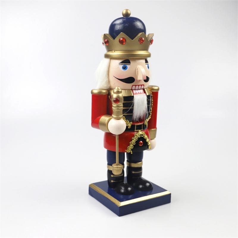 1PC 23cm Wood Christmas Nutcrackers Ornament Decorations Gift Walnuts King Soldiers Puppet Doll Decorations