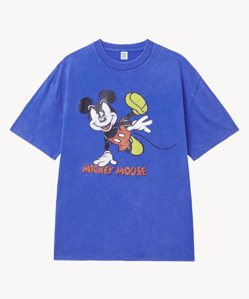 VTWO Fade Wash Dancing _Mickey_ T-Shirt (Blue)