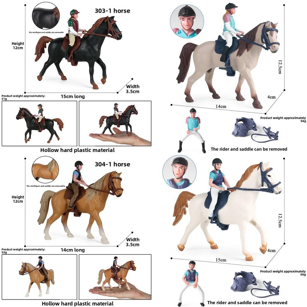 Plastic And Horse Horseman Collectible Figurine Toy For Kids Play And Display