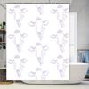 Purple Cow Print Shower Curtain Home Decor Bathroom Liner 3D Waterproof Fabric Purple Cows Design For Children'S Bathrooms Size: