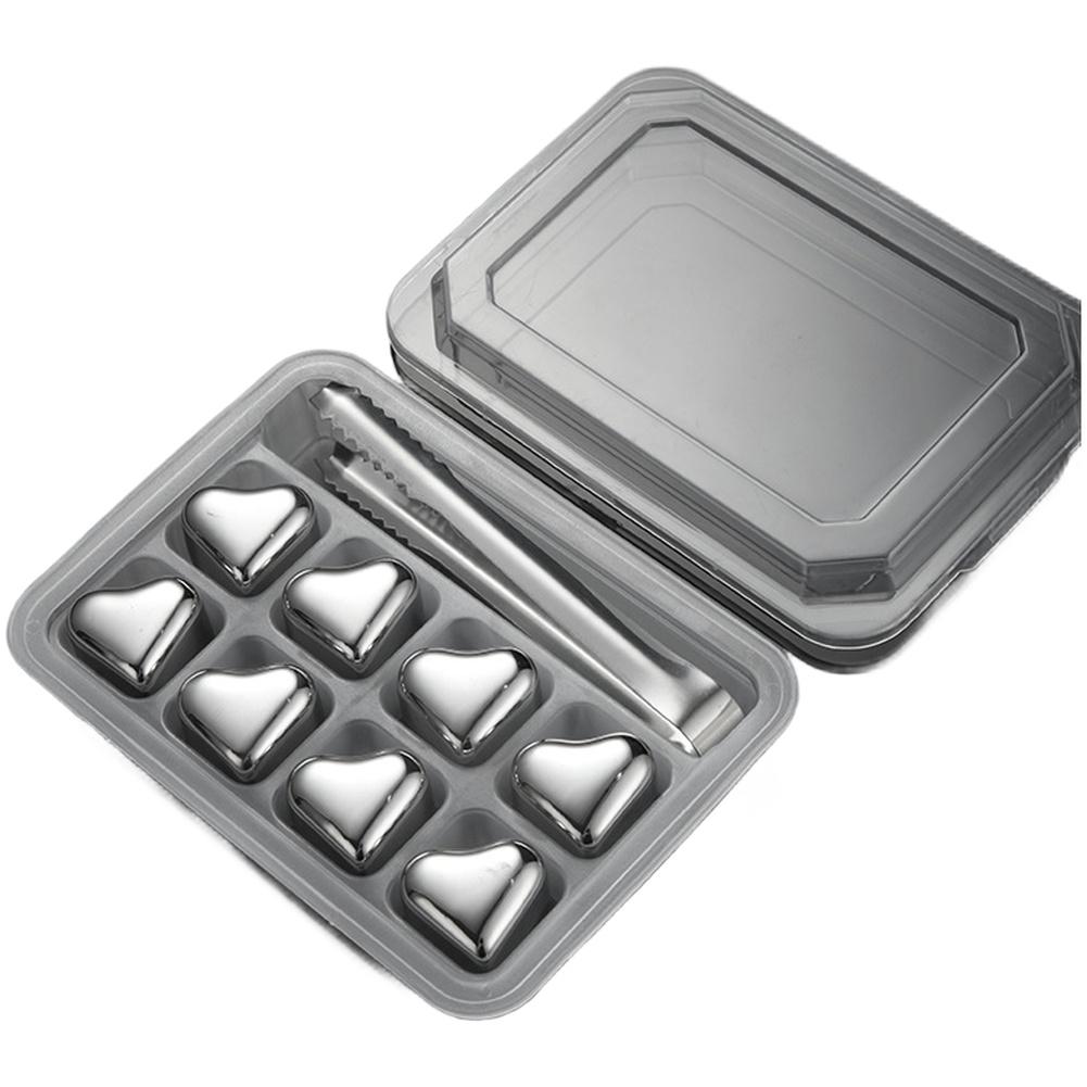 1set Reusable Stainless Steel Whiskey-Stones 3.1*2.6*2.7cm Chill Drinks Without Diluting Flavor! For 3-5 Hours Cooling Barware