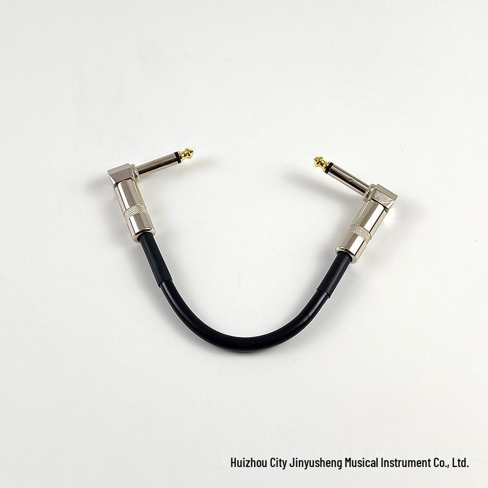 

Electric Guitar Effects Pedal Patch Cable 90° Elbow Connector, Short Flexible Length 15-50cm