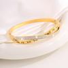 Titanium steel  double-layer diamond-encrusted hollow Roman numerals open  fashion non-fading 