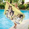 VIKAMA K-ON! Girl Fresh Yellow Beach Towel Quick-drying Super Absorbent Suitable for Beach Vacation Pool Summer Gift for Friends