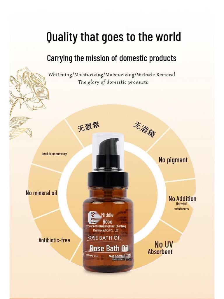 Nourishing Rose Body Bath Oil with Long-Lasting Fragrance